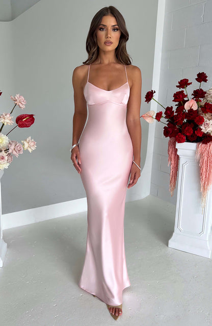 Malikah Maxi Dress in Blush