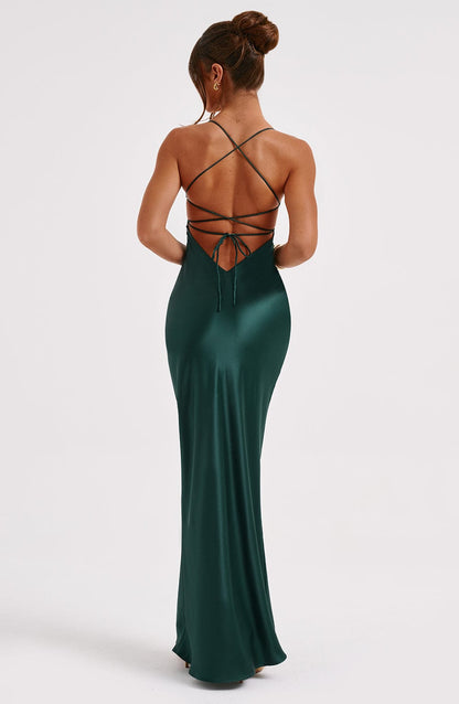 Malikah Maxi Dress in Emerald