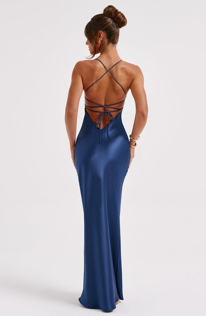 Malikah Maxi Dress in Navy