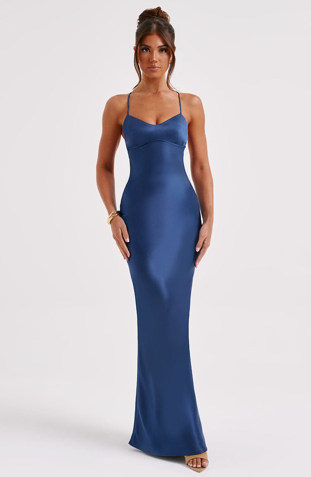 Malikah Maxi Dress in Navy