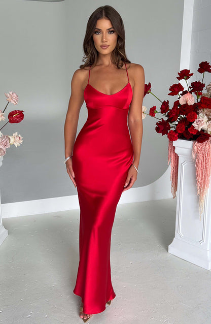 Malikah Maxi Dress in Red