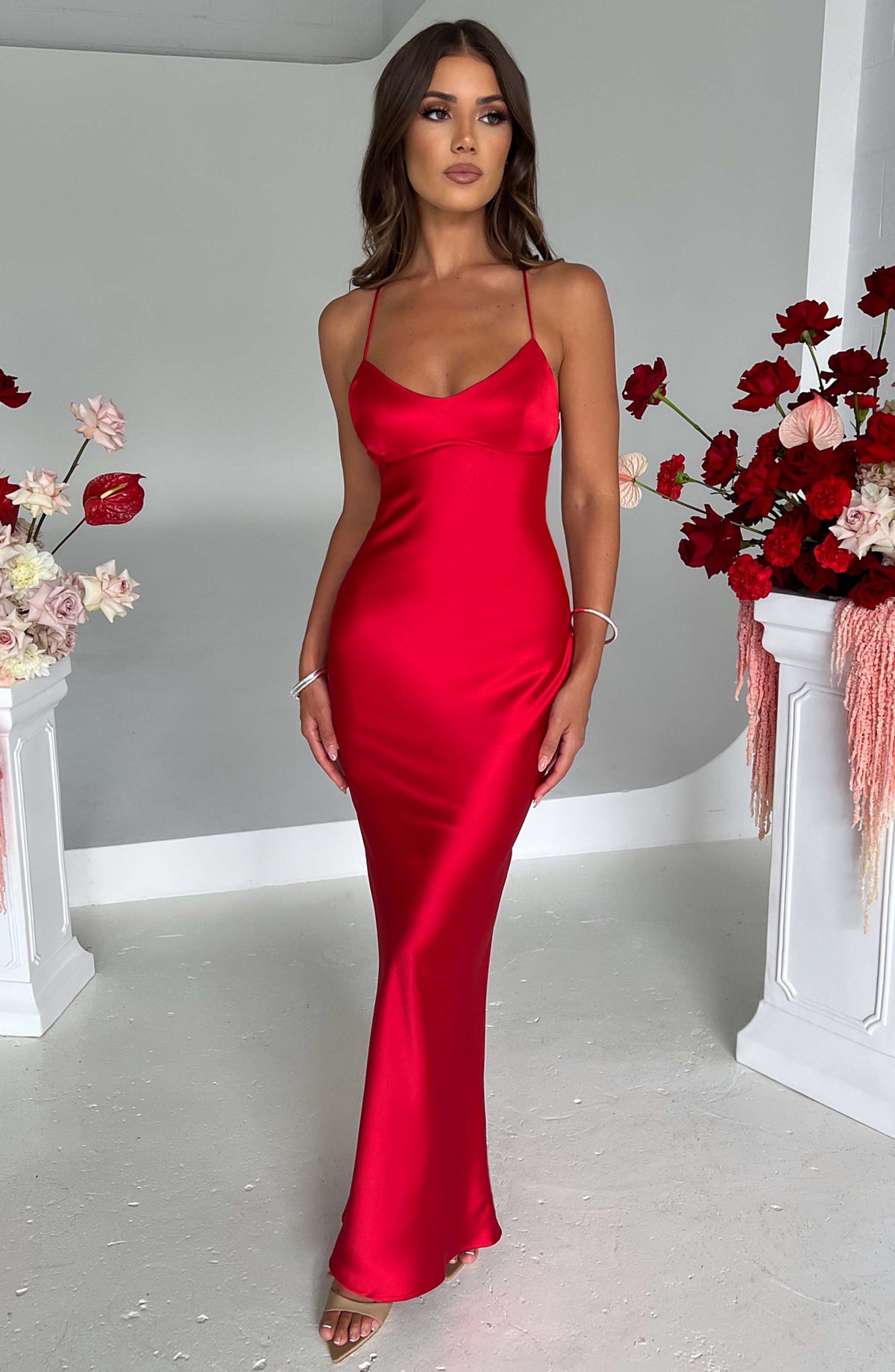 Malikah Maxi Dress in Red