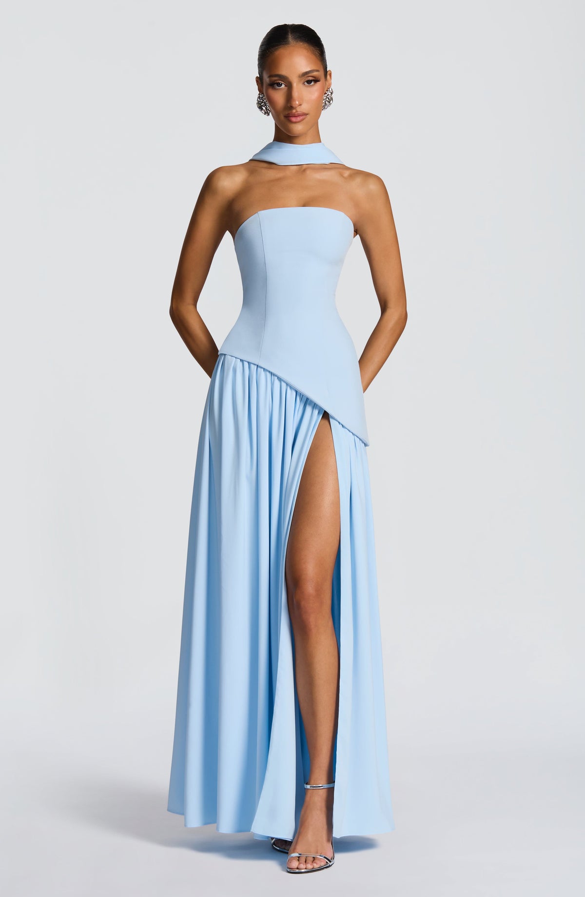 Maliyana Maxi Dress in Baby Blue
