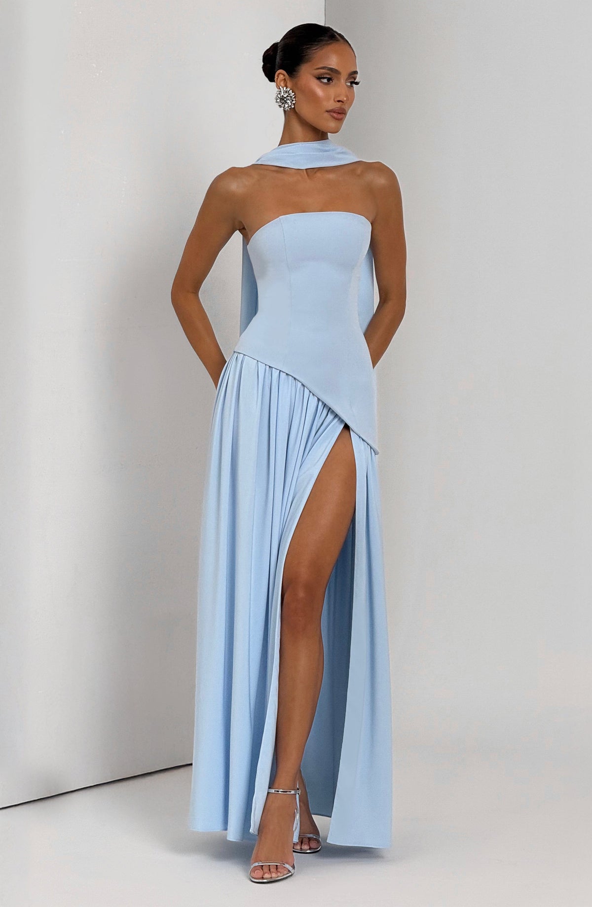 Maliyana Maxi Dress in Baby Blue