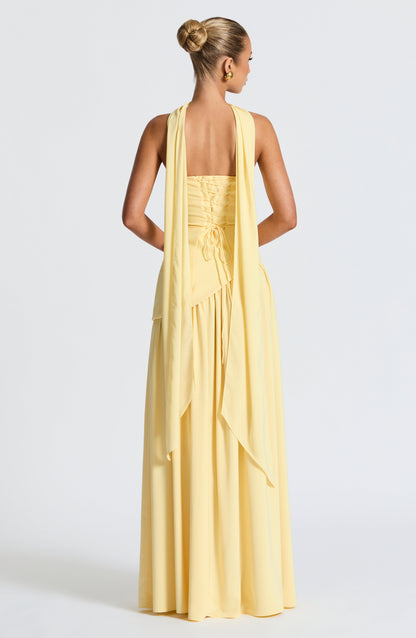 Maliyana Maxi Dress in Lemon