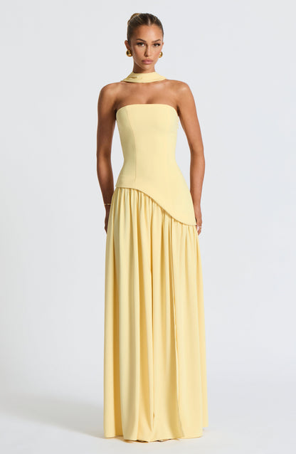 Maliyana Maxi Dress in Lemon