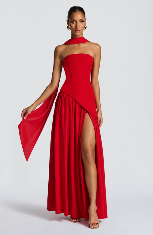 Maliyana Maxi Dress in Red