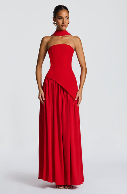 Maliyana Maxi Dress in Red