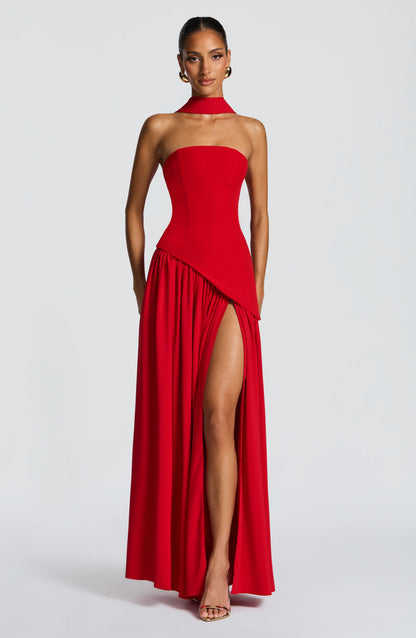 Maliyana Maxi Dress in Red