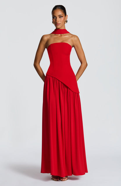 Maliyana Maxi Dress in Red
