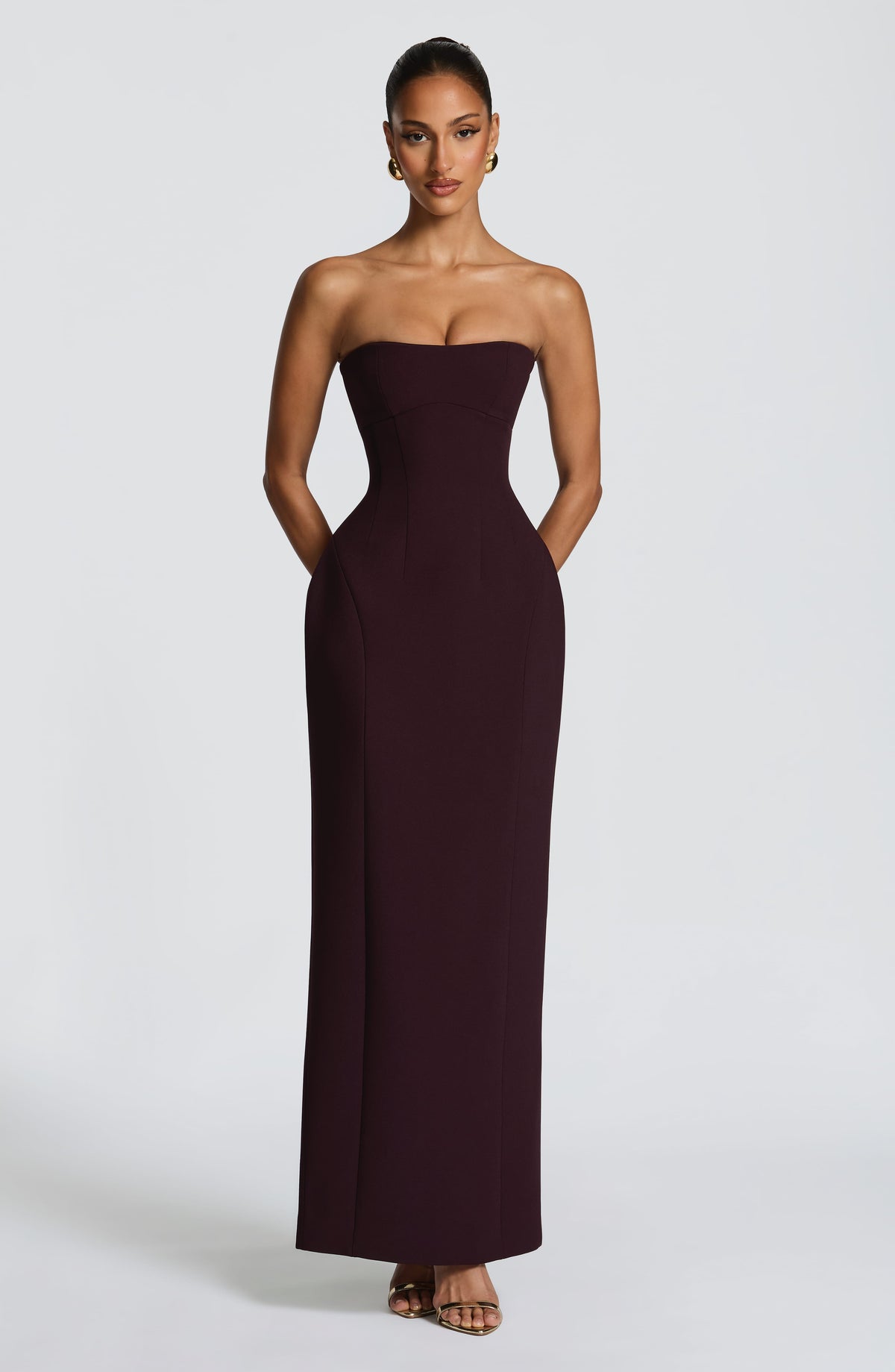 Manora Maxi Dress in Plum