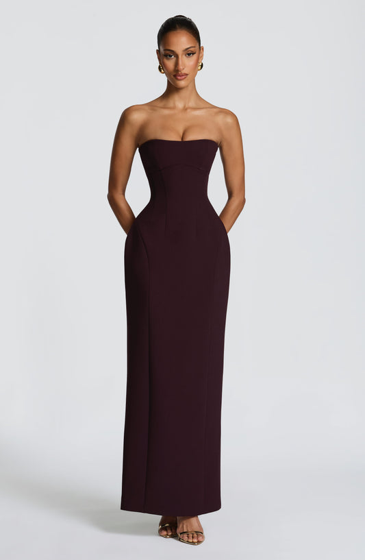 Manora Maxi Dress in Plum