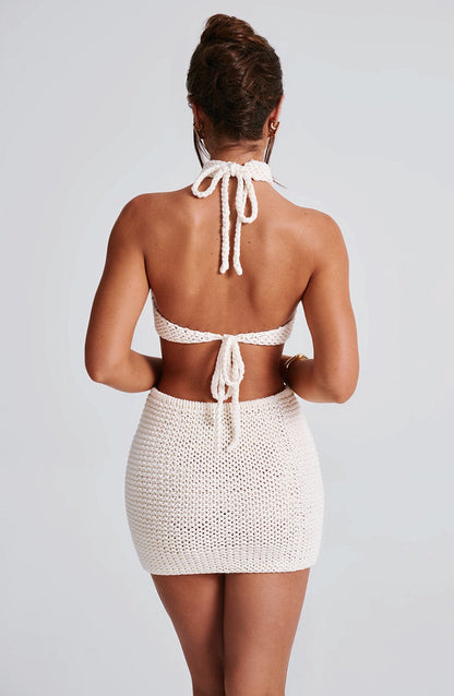 Margaux Halter Top in Ivory