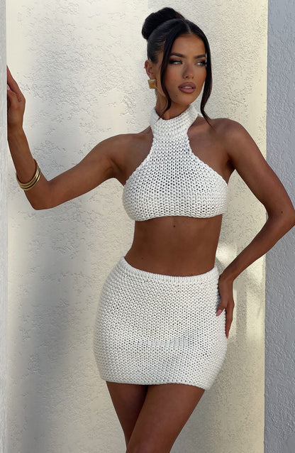 Margaux Halter Top in Ivory