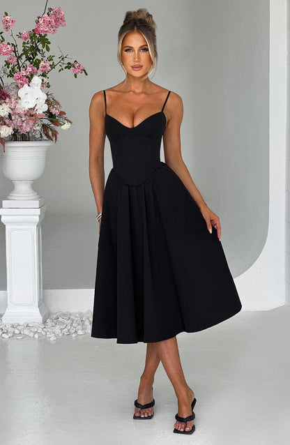 Mariella Midi Dress in Black