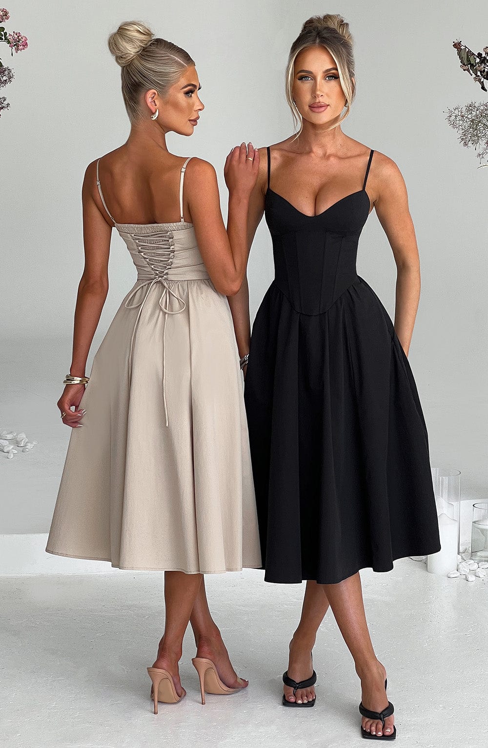 Mariella Midi Dress in Black