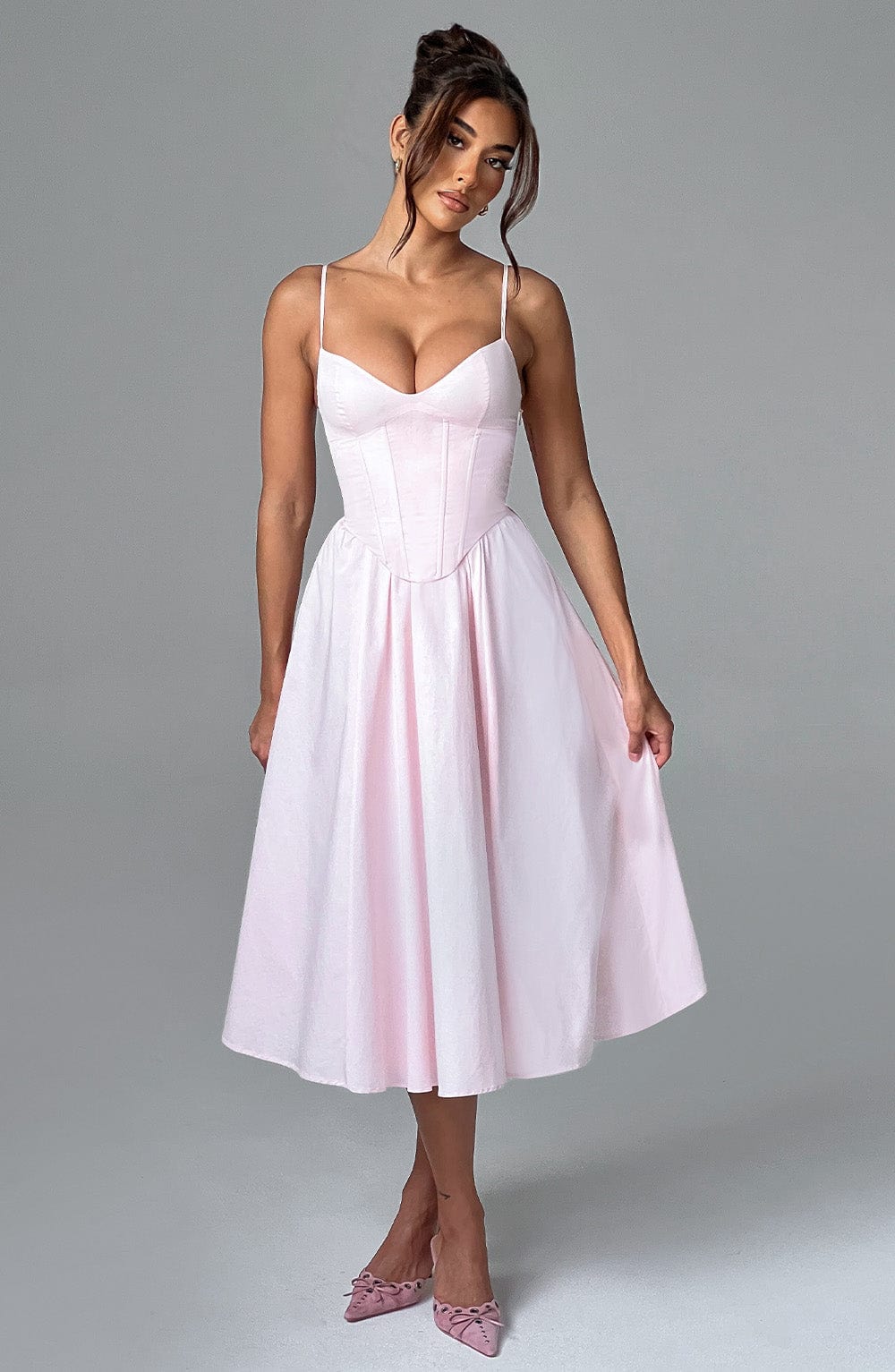 Mariella Midi Dress in Blush