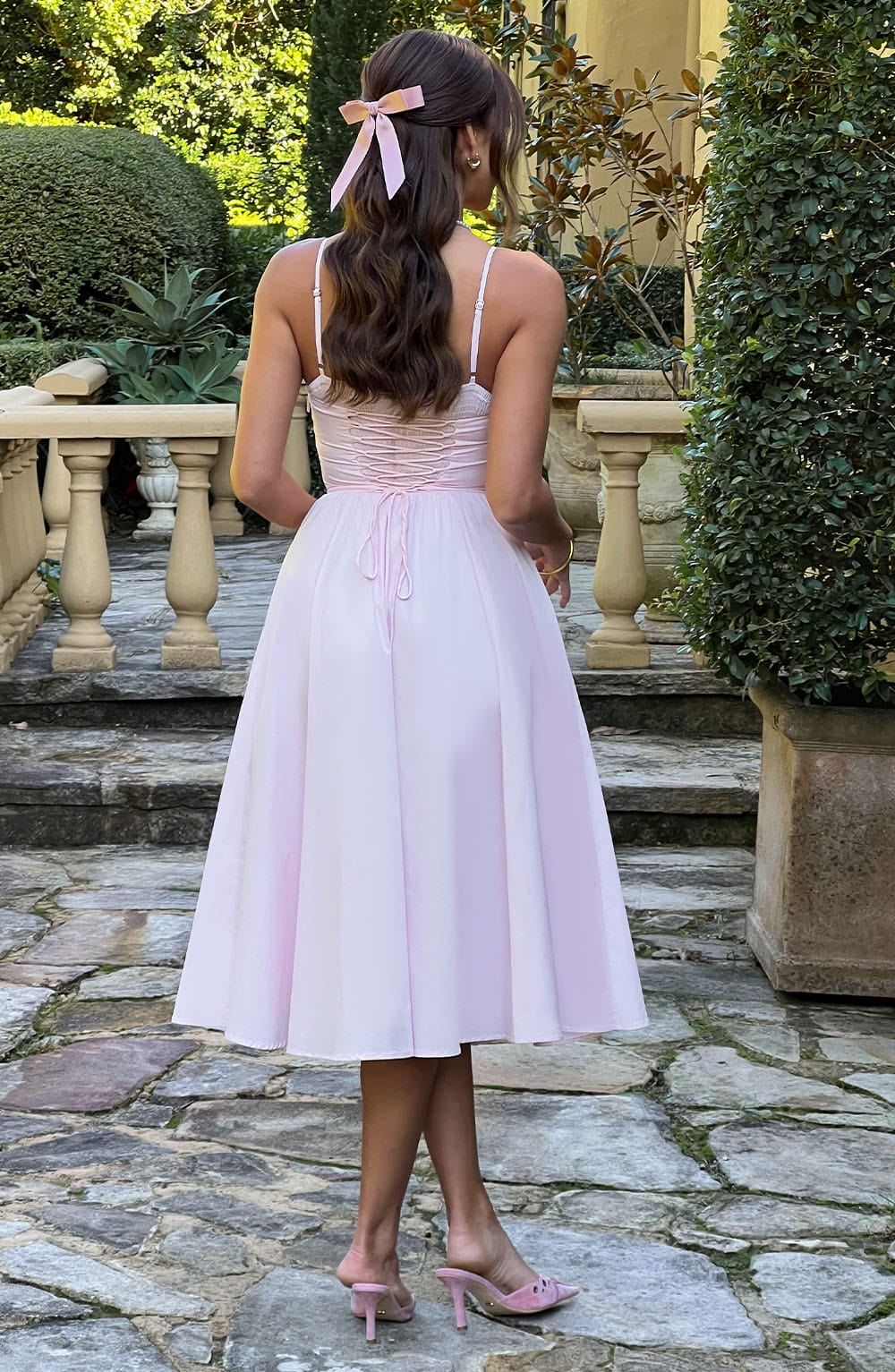 Mariella Midi Dress in Blush