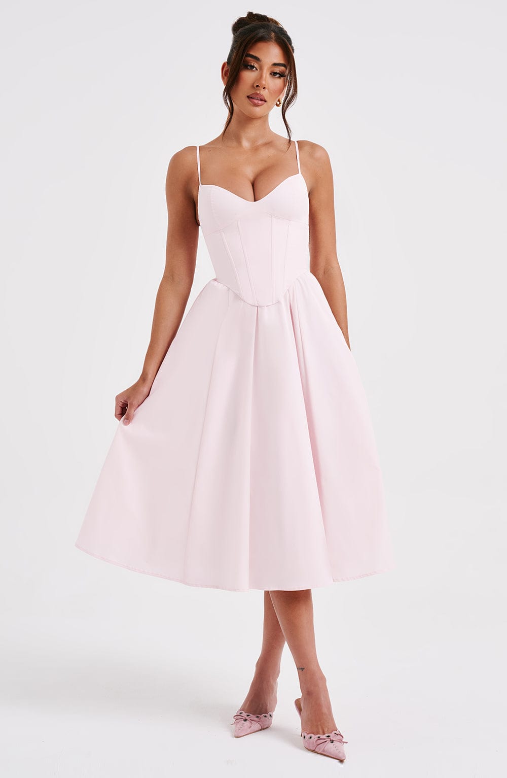 Mariella Midi Dress in Blush