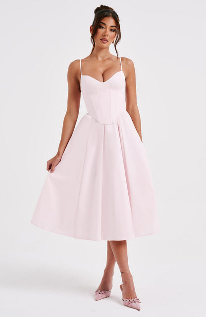 Mariella Midi Dress in Blush