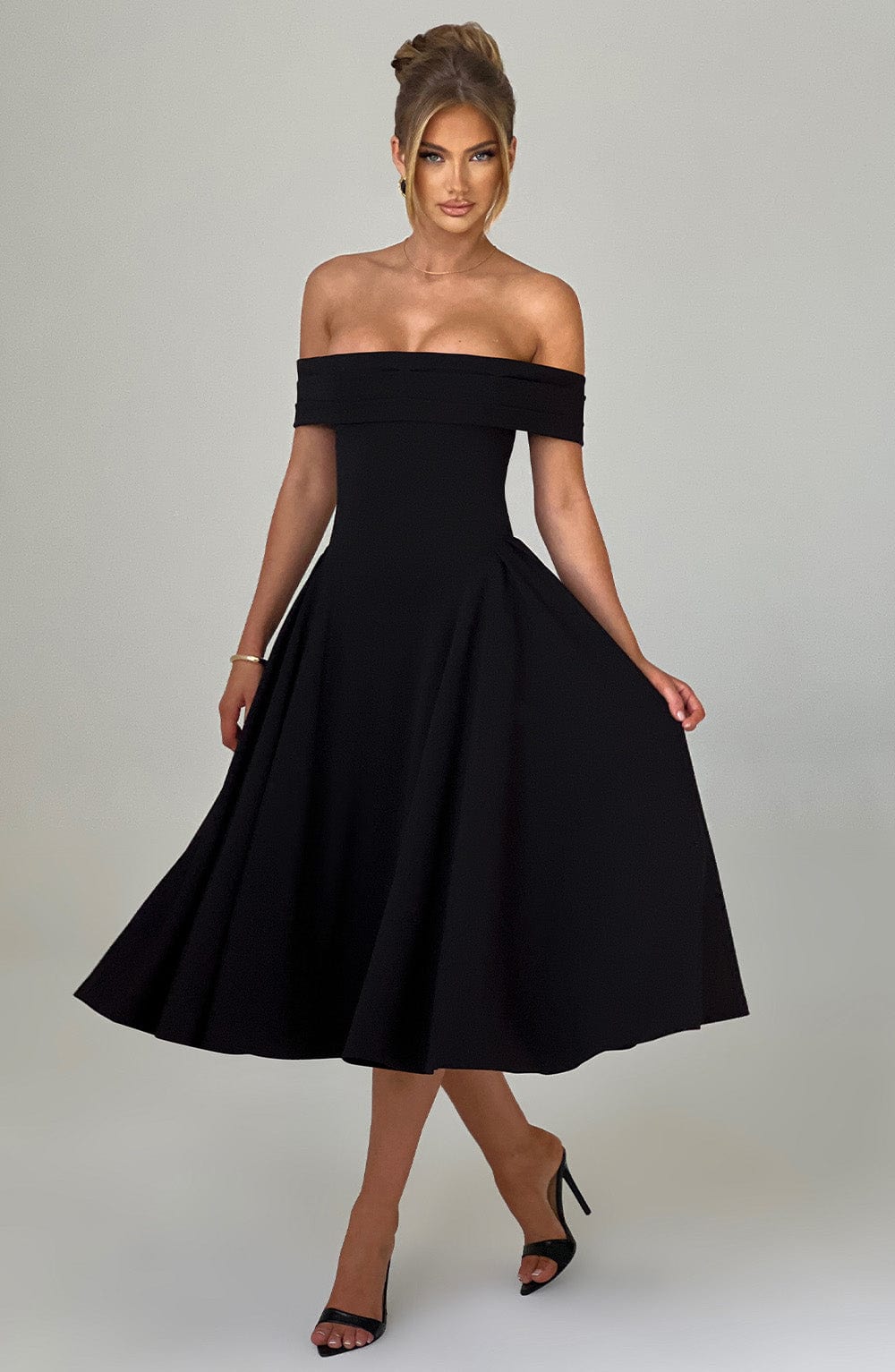 Marinda Midi Dress in Black
