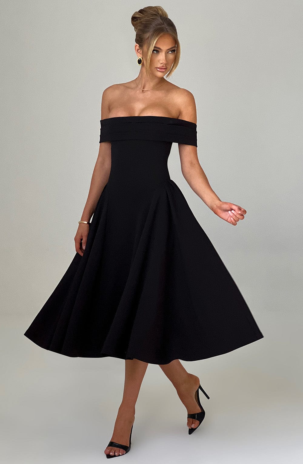 Marinda Midi Dress in Black