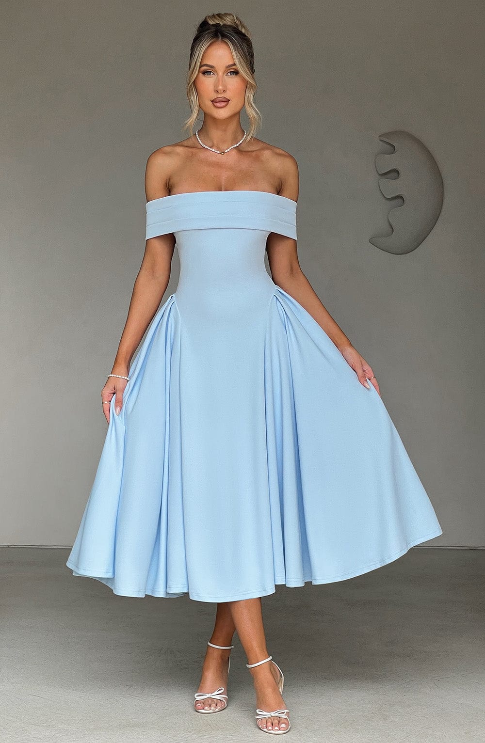 Marinda Midi Dress in Blue