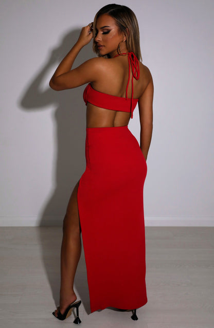Marisela Maxi Skirt in Red