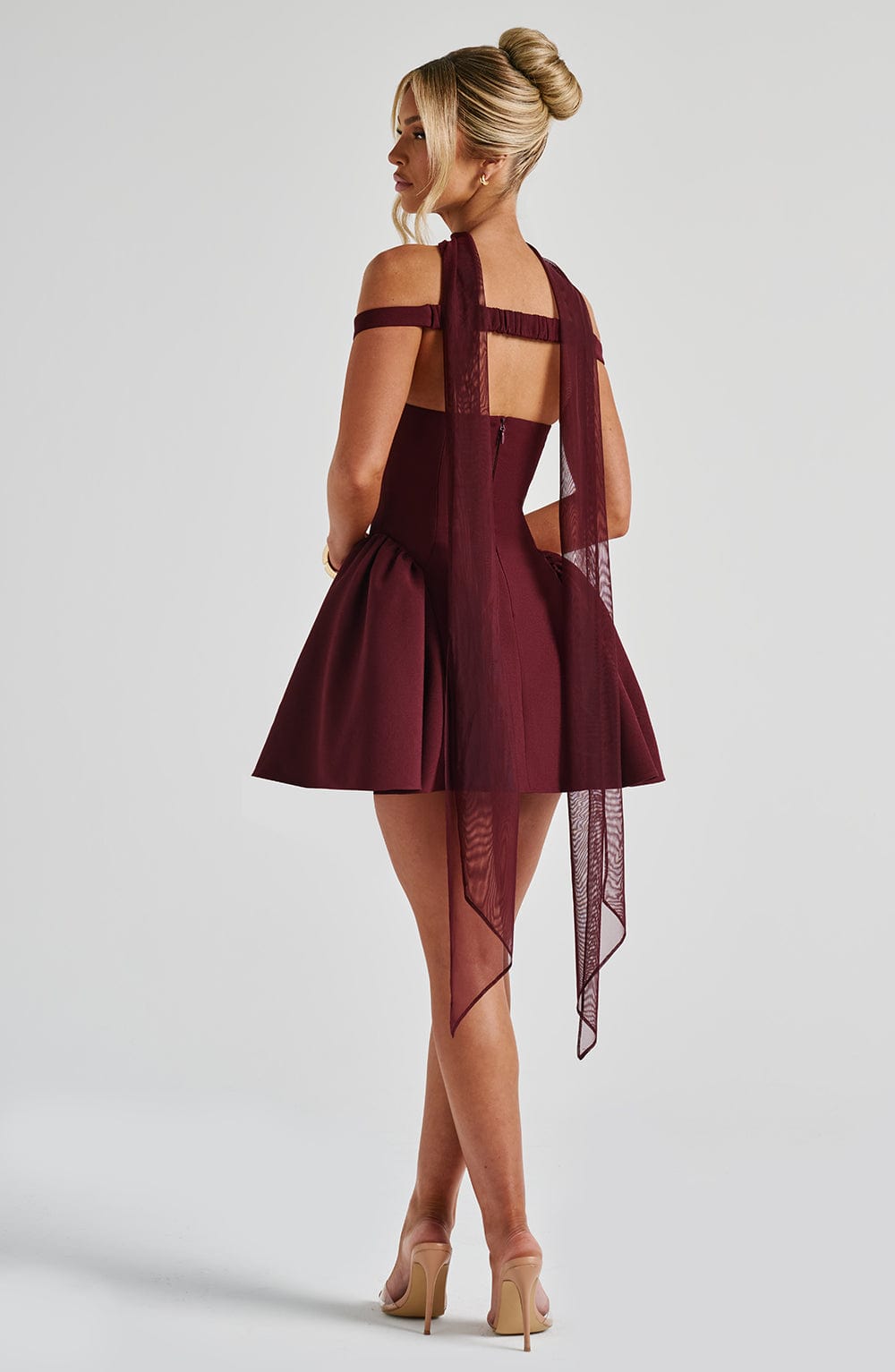 Marlie Mini Dress in Cherry Lacquer