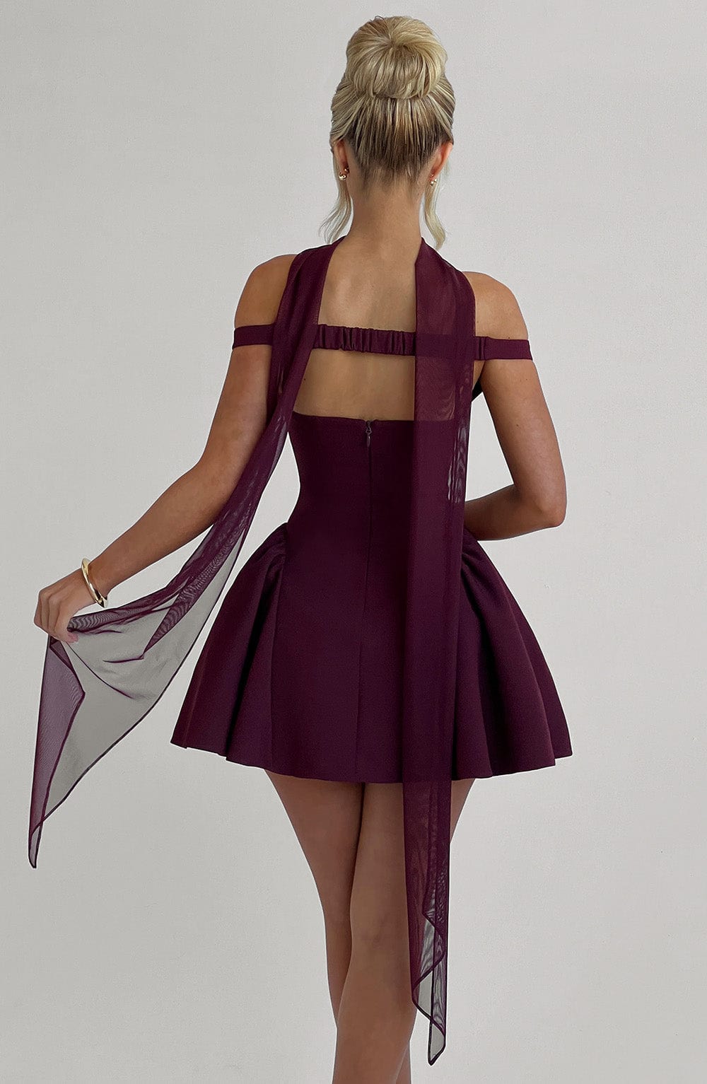 Marlie Mini Dress in Cherry Lacquer
