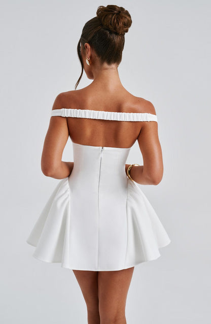 Marlie Mini Dress in Ivory