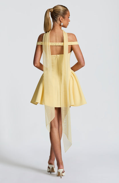 Marlie Mini Dress in Lemon