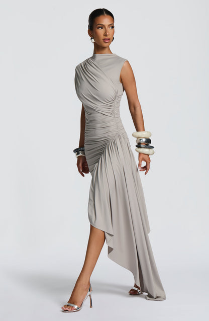 Marnia Mini Dress in Light Grey