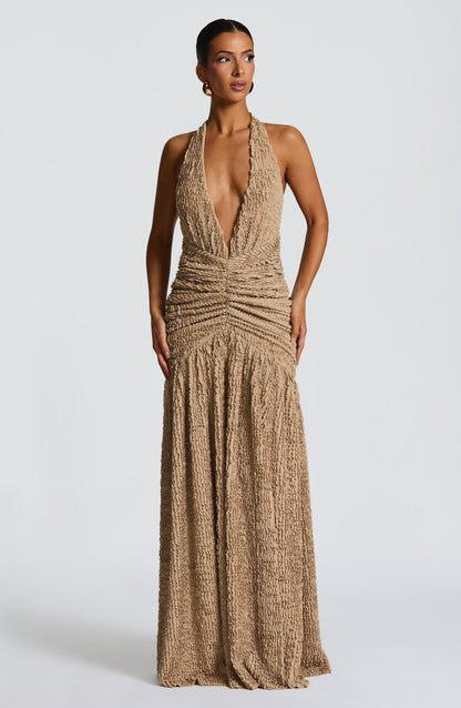 Minerve Maxi Dress in Beige