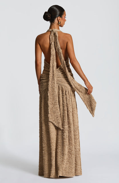 Minerve Maxi Dress in Beige