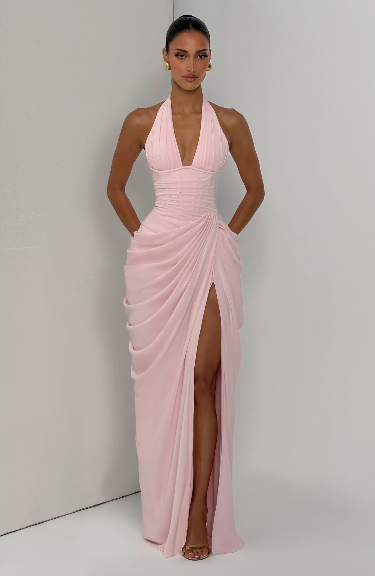 Minetta Maxi Dress in Blush