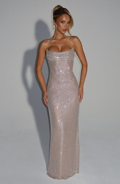 Mirabelle Maxi Dress in Nude