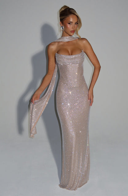 Mirabelle Maxi Dress in Nude