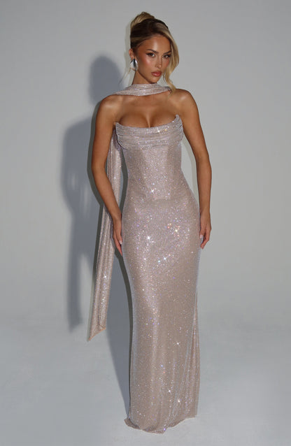 Mirabelle Maxi Dress in Nude
