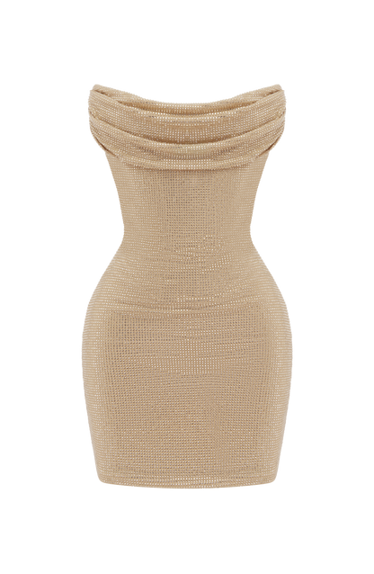 Mirella Mini Dress in Gold