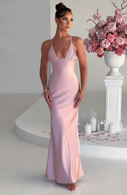 Myriam Maxi Dress in Blush