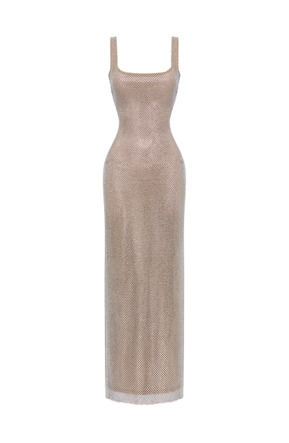 Petrine Maxi Dress in Silver