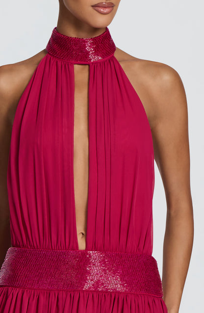 Rosaline Maxi Dress in Raspberry