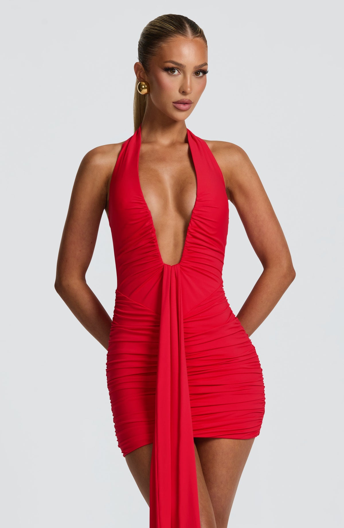 Rosella Mini Dress in Red