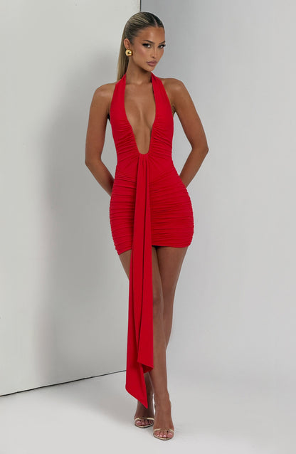 Rosella Mini Dress in Red