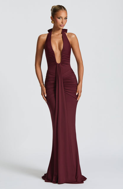 Rosetti Maxi Dress in Cherry Lacquer