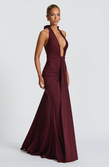 Rosetti Maxi Dress in Cherry Lacquer