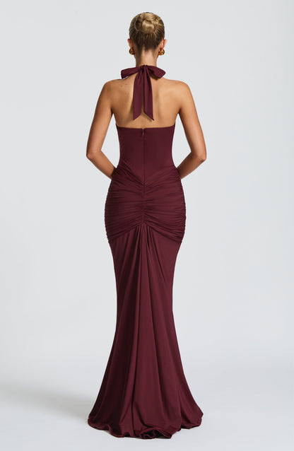 Rosetti Maxi Dress in Cherry Lacquer