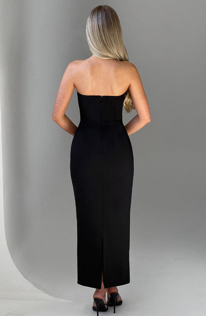 Roxana Midaxi Dress in Black
