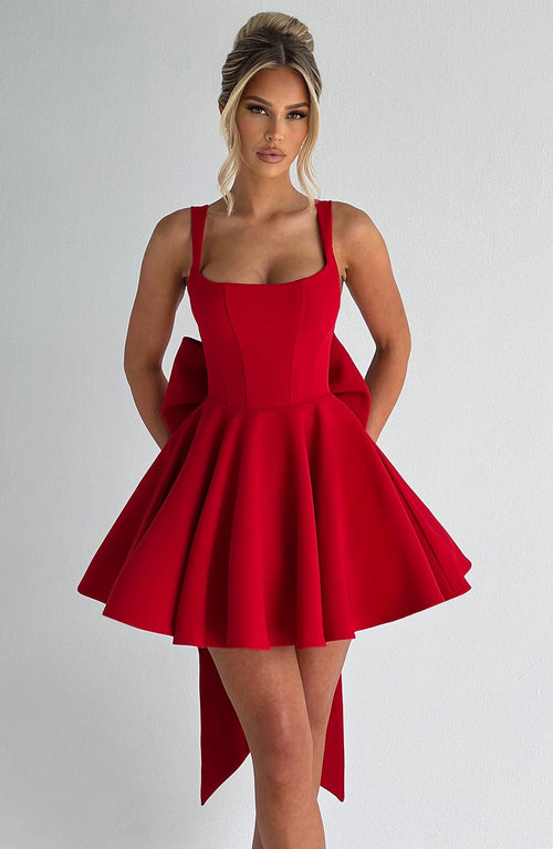 Ruella Mini Dress in Red